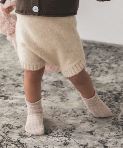 sea and shells by pairmanon(シーアンドシェルズバイペアマノン)の「【sea and shells by pairmanon】ニット ショートパンツ(その他ベビーウェア・キッズ・カーキ/ブラウン/ベージュ・80/100/110/90)」の3枚目の写真