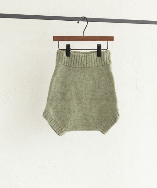 sea and shells by pairmanon(シーアンドシェルズバイペアマノン)の「【sea and shells by pairmanon】ニット ショートパンツ(その他ベビーウェア・キッズ・カーキ/ブラウン/ベージュ・80/100/110/90)」の1枚目の写真