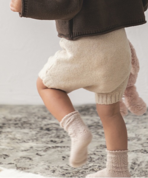 sea and shells by pairmanon(シーアンドシェルズバイペアマノン)の「【sea and shells by pairmanon】ニット ショートパンツ(その他ベビーウェア・キッズ・カーキ/ブラウン/ベージュ・80/100/110/90)」の4枚目の写真