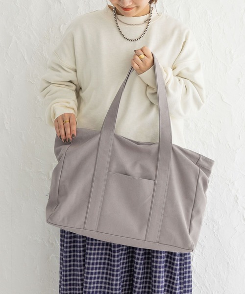 studio CLIP（スタディオクリップ）の「【WEB限定】オトナの推し活トートバッグ（トートバッグ・レディース・グレー/アイボリー・FREE）」の2枚目の写真