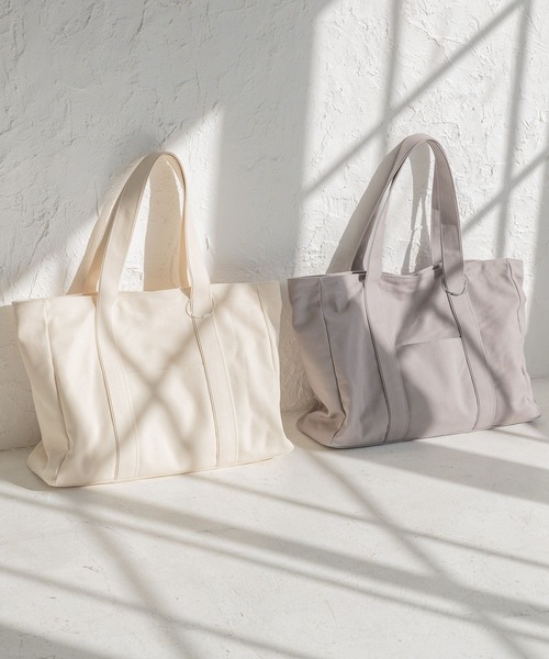 studio CLIP（スタディオクリップ）の「【WEB限定】オトナの推し活トートバッグ（トートバッグ・レディース・グレー/アイボリー・FREE）」の3枚目の写真