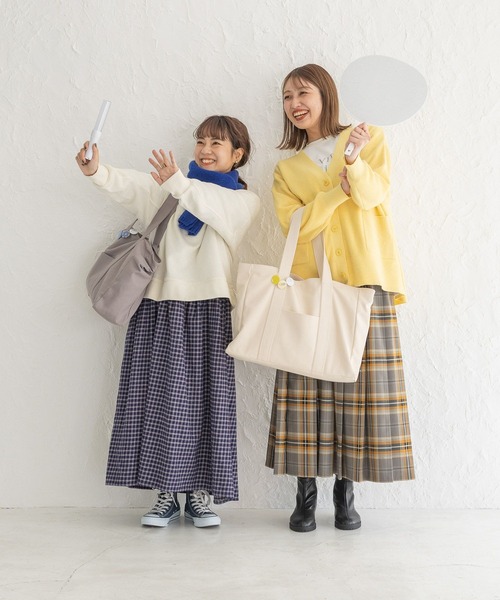 studio CLIP（スタディオクリップ）の「【WEB限定】オトナの推し活トートバッグ（トートバッグ・レディース・グレー/アイボリー・FREE）」の15枚目の写真