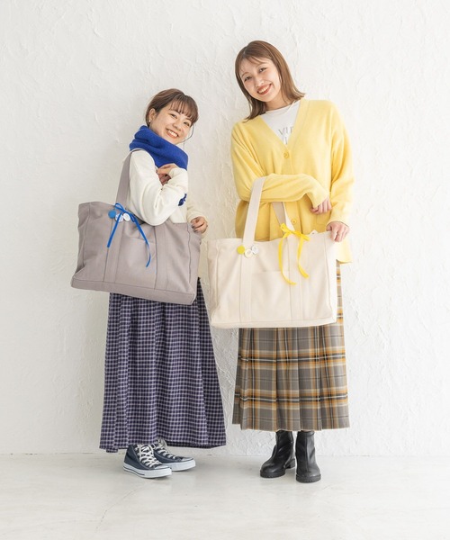 studio CLIP（スタディオクリップ）の「【WEB限定】オトナの推し活トートバッグ（トートバッグ・レディース・グレー/アイボリー・FREE）」の16枚目の写真