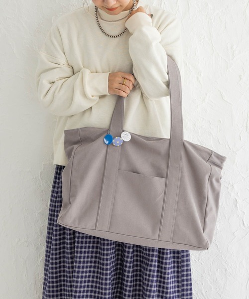 studio CLIP（スタディオクリップ）の「【WEB限定】オトナの推し活トートバッグ（トートバッグ・レディース・グレー/アイボリー・FREE）」の18枚目の写真