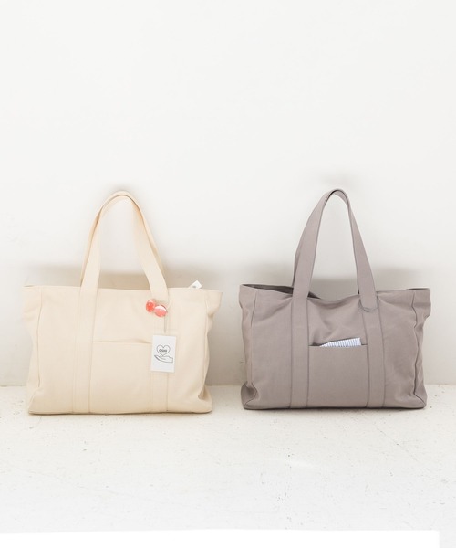 studio CLIP（スタディオクリップ）の「【WEB限定】オトナの推し活トートバッグ（トートバッグ・レディース・グレー/アイボリー・FREE）」の21枚目の写真