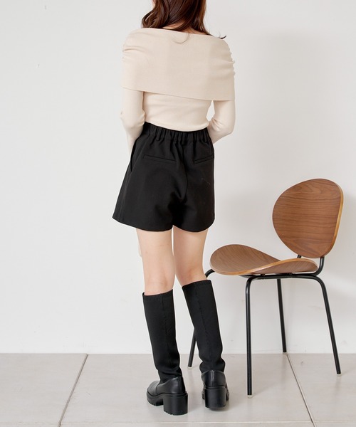 【2024AW】チャーム付タックショートパンツ　Chico　ブラウン系その他2 CWFP251061_p_08_LL.jpg
