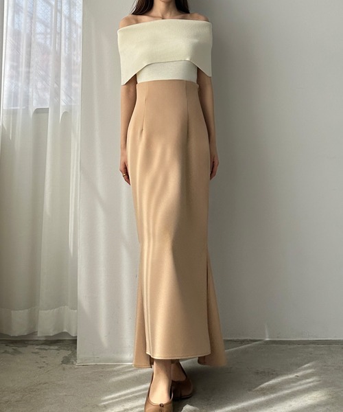 セール】ハイウエストサイドスリットマーメイドスカート