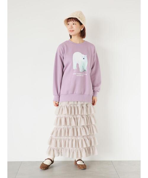 ehka sopo（エヘカソポ）の「フリルティアードスカート（スカート・レディース・ブラック/キナリ/ベージュ・F）」の22枚目の写真