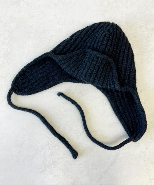 CPCM（シーピーシーエム）の「ニットフライトキャップ（ニットキャップ/ビーニー・メンズ・アイボリー/ブラック・FREE）」の9枚目の写真