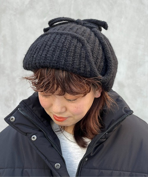 CPCM（シーピーシーエム）の「ニットフライトキャップ（ニットキャップ/ビーニー・メンズ・アイボリー/ブラック・FREE）」の4枚目の写真