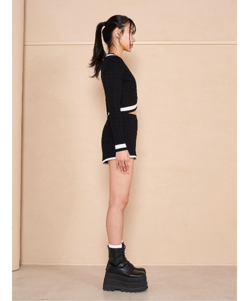Darich(ダーリッチ)の「クロスニットセットアップ(ワンピース・レディース・グレー/ブラック・FREE)」の11枚目の写真