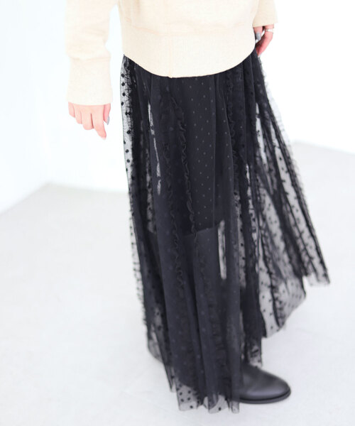 SLOBE IENA（スローブイエナ）の「フレアスカート（スカート・レディース・ブラック・FREE）」の6枚目の写真
