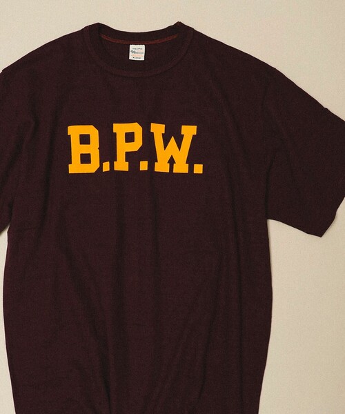 WAREHOUSE（ウエアハウス）の「WAREHOUSE & CO. × BEAMS PLUS / 別注 Lot 4601 Print Tshirt（Tシャツ/カットソー・メンズ・グレー/ナチュラル/オフホワイト/ネイビー/ブラック系その他4/サーモンピンク/グリーン/バーガンディー・XL/L/M/S）」の8枚目の写真