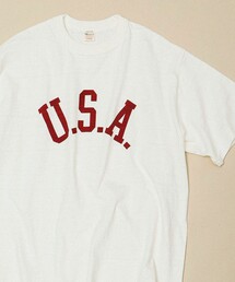 WAREHOUSE（ウエアハウス）の「WAREHOUSE & CO. × BEAMS PLUS / 別注 Lot 4601 Print Tshirt（Tシャツ/カットソー・メンズ）」