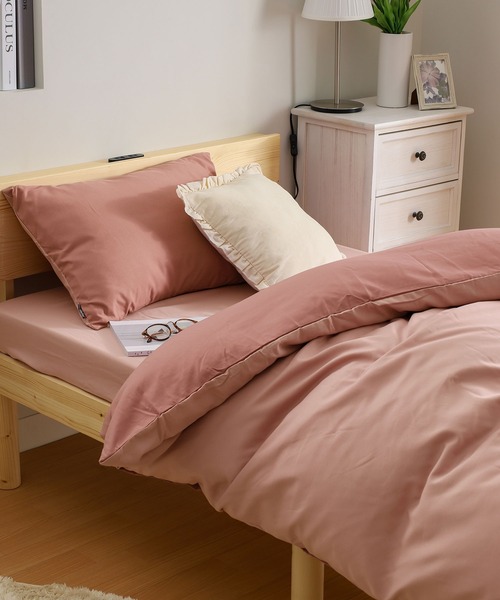 バイカラー カラフル 防ダニ ベッドカバー ボックスシーツ