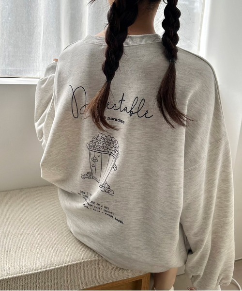 OLIVE des OLIVE(オリーブデオリーブ)の「モチーフアソートスウェット 1041060080(スウェット・レディース・アイボリー/オートミール/ネイビー/オフホワイト・FREE)」の3枚目の写真