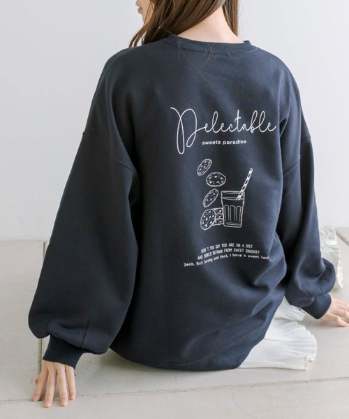 OLIVE des OLIVE(オリーブデオリーブ)の「モチーフアソートスウェット 1041060080(スウェット・レディース・アイボリー/オートミール/ネイビー/オフホワイト・FREE)」の9枚目の写真