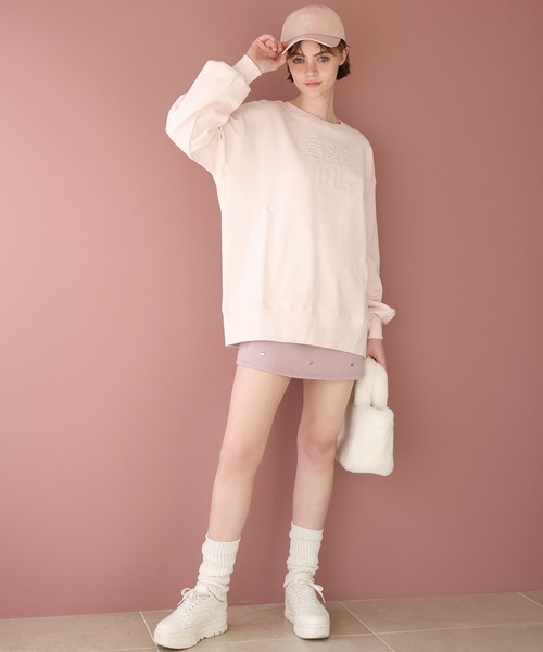 Seemi. byNICECLAUP（ シーミーバイナイスクラップ）の「【Seemi.】サテンロゴ刺繍キャップ（キャップ・レディース・サックスブルー/ピンク/ベージュ・FREE）」の14枚目の写真