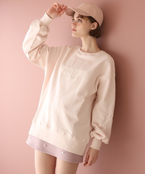 Seemi. byNICECLAUP（ シーミーバイナイスクラップ）の「【Seemi.】サテンロゴ刺繍キャップ（キャップ・レディース・サックスブルー/ピンク/ベージュ・FREE）」の13枚目の写真