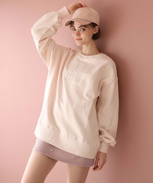 Seemi. byNICECLAUP（ シーミーバイナイスクラップ）の「【Seemi.】サテンロゴ刺繍キャップ（キャップ・レディース・サックスブルー/ピンク/ベージュ・FREE）」の10枚目の写真