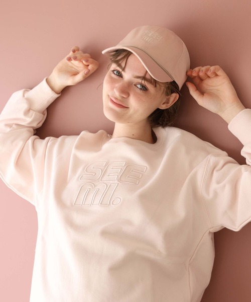 Seemi. byNICECLAUP（ シーミーバイナイスクラップ）の「【Seemi.】サテンロゴ刺繍キャップ（キャップ・レディース・サックスブルー/ピンク/ベージュ・FREE）」の12枚目の写真