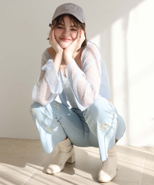 Seemi. byNICECLAUP（ シーミーバイナイスクラップ）の「【Seemi.】サテンロゴ刺繍キャップ（キャップ・レディース・サックスブルー/ピンク/ベージュ・FREE）」の17枚目の写真