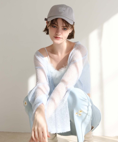 Seemi. byNICECLAUP（ シーミーバイナイスクラップ）の「【Seemi.】サテンロゴ刺繍キャップ（キャップ・レディース・サックスブルー/ピンク/ベージュ・FREE）」の18枚目の写真