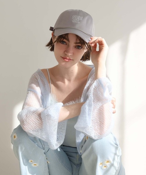 Seemi. byNICECLAUP（ シーミーバイナイスクラップ）の「【Seemi.】サテンロゴ刺繍キャップ（キャップ・レディース・サックスブルー/ピンク/ベージュ・FREE）」の19枚目の写真