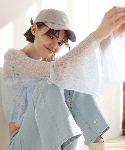 Seemi. byNICECLAUP（ シーミーバイナイスクラップ）の「【Seemi.】サテンロゴ刺繍キャップ（キャップ・レディース・サックスブルー/ピンク/ベージュ・FREE）」の20枚目の写真