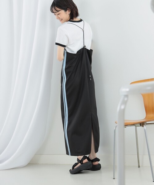 Ray BEAMS（レイビームス）の「Ray BEAMS / ライン ジャージ キャミ ワンピース（ワンピース・レディース・ブラック/ロイヤルブルー・1/0）」の7枚目の写真