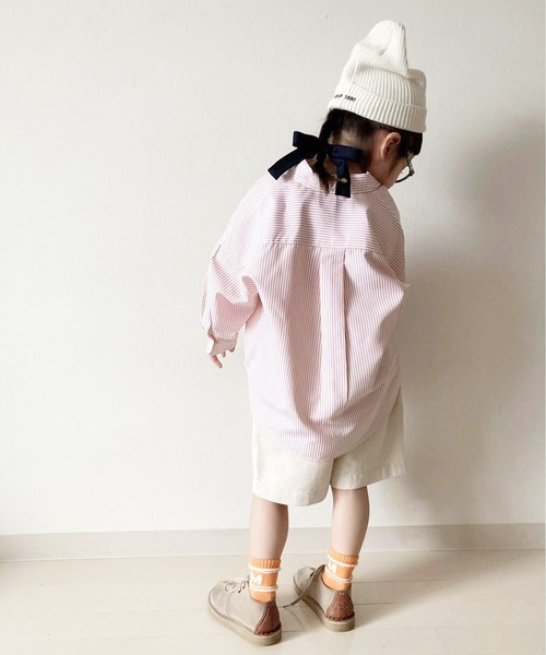 CIAOPANIC TYPY（チャオパニックティピー）の「【WEB限定】【KIDS】【TYPY DENIM】甘織デニムタックショーツ（デニムパンツ・キッズ・アイボリー/ブラック・SMALL/MEDIUM/LARGE/X-LARGE/XX-LARGE）」の14枚目の写真