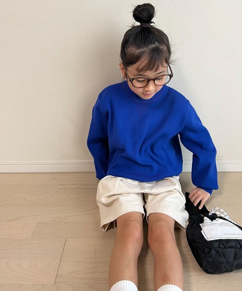 CIAOPANIC TYPY（チャオパニックティピー）の「【WEB限定】【KIDS】【TYPY DENIM】甘織デニムタックショーツ（デニムパンツ・キッズ・アイボリー/ブラック・SMALL/MEDIUM/LARGE/X-LARGE/XX-LARGE）」の8枚目の写真