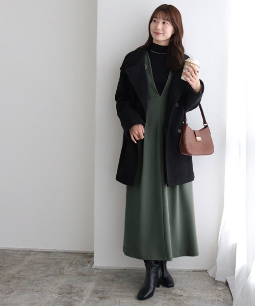 Pierrot（ピエロ）の「ウエストマークジャンパースカート（ジャンパースカート・レディース・ブルー/ブラック/ネイビー/モカ/グリーン系その他・M/PM/L）」の21枚目の写真