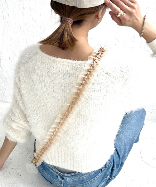 ROPE' PICNIC（ロペピクニック）の「フリルマルチショルダーストラップ（スマホグッズ・レディース・ブラック/シルバー/ベージュ系その他・FREE）」の2枚目の写真