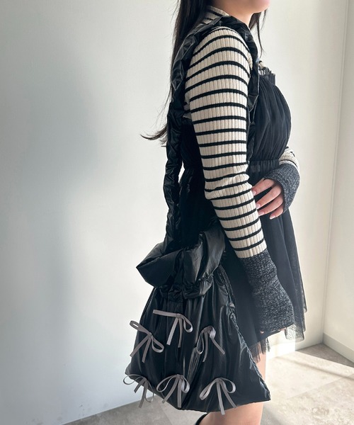 apres jour mignon(アプレジュールミニョン)の「リボンバッグ【ZOZOTOWN限定アイテム】(ショルダーバッグ・レディース・シルバー/ブラック・フリー)」の9枚目の写真