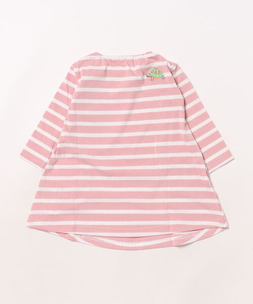 kladskap（クレードスコープ）の「ポケットからアニマルボーダー長袖ワンピース（ワンピース・キッズ・ピンク/オフホワイト・100cm/90cm/110cm/120cm/80ｃｍ）」の16枚目の写真