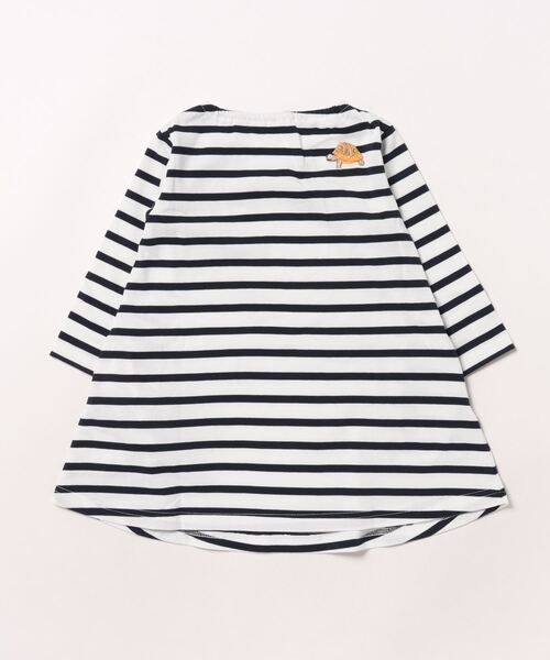 kladskap（クレードスコープ）の「ポケットからアニマルボーダー長袖ワンピース（ワンピース・キッズ・ピンク/オフホワイト・100cm/90cm/110cm/120cm/80ｃｍ）」の17枚目の写真