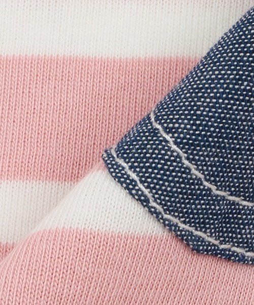 kladskap（クレードスコープ）の「ポケットからアニマルボーダー長袖ワンピース（ワンピース・キッズ・ピンク/オフホワイト・100cm/90cm/110cm/120cm/80ｃｍ）」の14枚目の写真