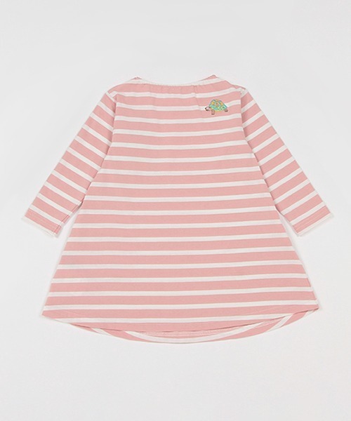kladskap（クレードスコープ）の「ポケットからアニマルボーダー長袖ワンピース（ワンピース・キッズ・ピンク/オフホワイト・100cm/90cm/110cm/120cm/80ｃｍ）」の21枚目の写真