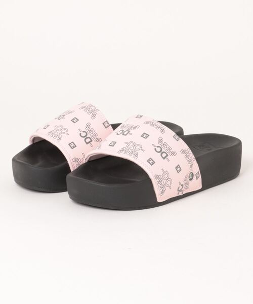 DC SHOES(ディーシーシューズ)の「《DC SHOES》DC SLIDE PLATFORM(サンダル・レディース・ブラック×ホワイト/グレー系その他/ブラック系その他・22.0cm/23.0cm/24.0cm/25.0cm)」の1枚目の写真
