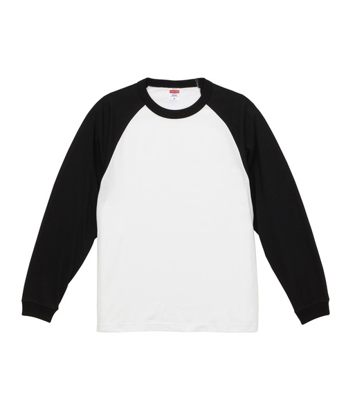 United Athle(ユナイテッドアスレ)の「United Athle/5.6オンス ラグラン ロングスリーブ Tシャツ(1.6インチリブ)(Tシャツ/カットソー・メンズ・ホワイト×ブラック/ホワイト×グリーン/ホワイト×レッド/ホワイト×ネイビー・MEDIUM/LARGE/X-LARGE)」の3枚目の写真