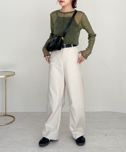 EPIMI E'PIMMY（エピミエピミー）の「アウトリンキンラメシアープルオーバー（Tシャツ/カットソー・レディース・オリーブ/ブラック/グレー/オフホワイト・MEDIUM）」の20枚目の写真