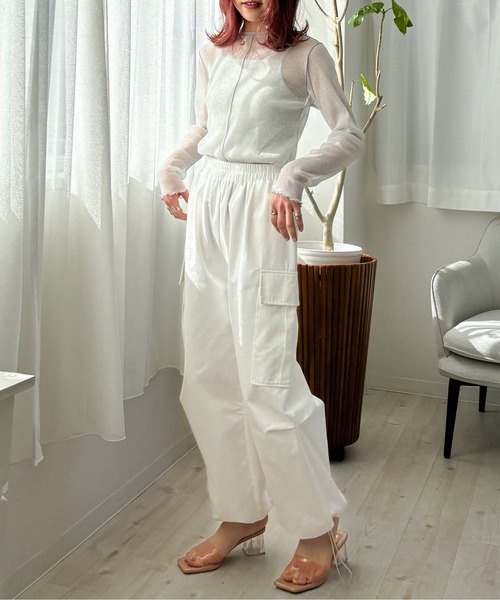 EPIMI E'PIMMY（エピミエピミー）の「アウトリンキンラメシアープルオーバー（Tシャツ/カットソー・レディース・オリーブ/ブラック/グレー/オフホワイト・MEDIUM）」の18枚目の写真