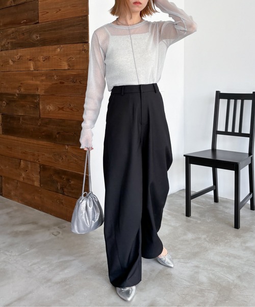 EPIMI E'PIMMY（エピミエピミー）の「アウトリンキンラメシアープルオーバー（Tシャツ/カットソー・レディース・オリーブ/ブラック/グレー/オフホワイト・MEDIUM）」の17枚目の写真