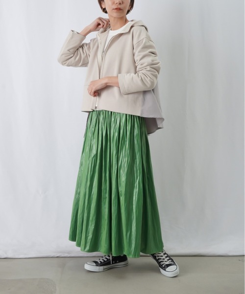 LUCA/LADY LUCK LUCA（ルカ/レディラックルカ）の「LC/LLL フレアパーカー / Aラインアシメ切り替えZIPパーカー（パーカー・レディース・ブラック/ライトベージュ/ブルー・FREE）」の10枚目の写真