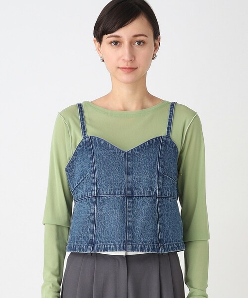 THE SHOP TK (ザ ショップ ティーケー )の「◆レスウォーターデニムビスチェ【洗濯機OK】(ベスト・レディース・ブルー・12/13)」の5枚目の写真