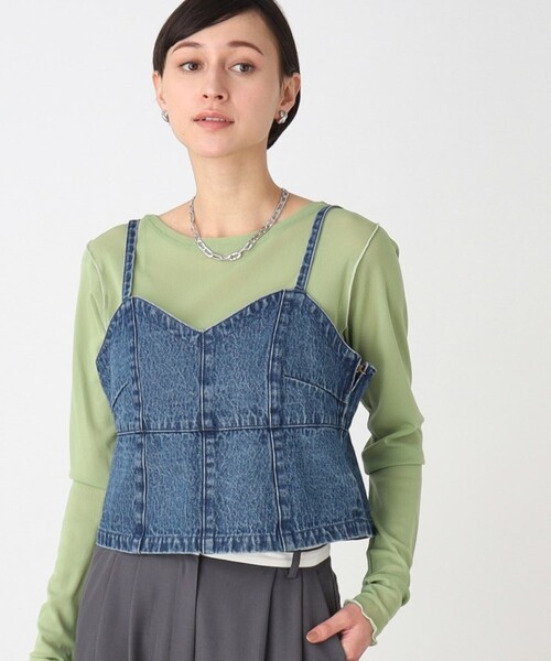 THE SHOP TK (ザ ショップ ティーケー )の「◆レスウォーターデニムビスチェ【洗濯機OK】(ベスト・レディース・ブルー・12/13)」の14枚目の写真