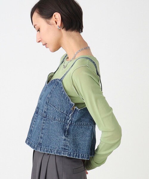 THE SHOP TK (ザ ショップ ティーケー )の「◆レスウォーターデニムビスチェ【洗濯機OK】(ベスト・レディース・ブルー・12/13)」の15枚目の写真