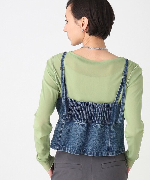 THE SHOP TK (ザ ショップ ティーケー )の「◆レスウォーターデニムビスチェ【洗濯機OK】(ベスト・レディース・ブルー・12/13)」の7枚目の写真