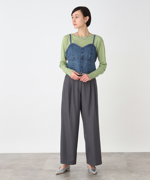 THE SHOP TK (ザ ショップ ティーケー )の「◆レスウォーターデニムビスチェ【洗濯機OK】(ベスト・レディース・ブルー・12/13)」の8枚目の写真